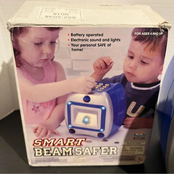Smart Beam Safer Safe Piggy Bank Blue Code Electronic Kids - Picture 4 of 13